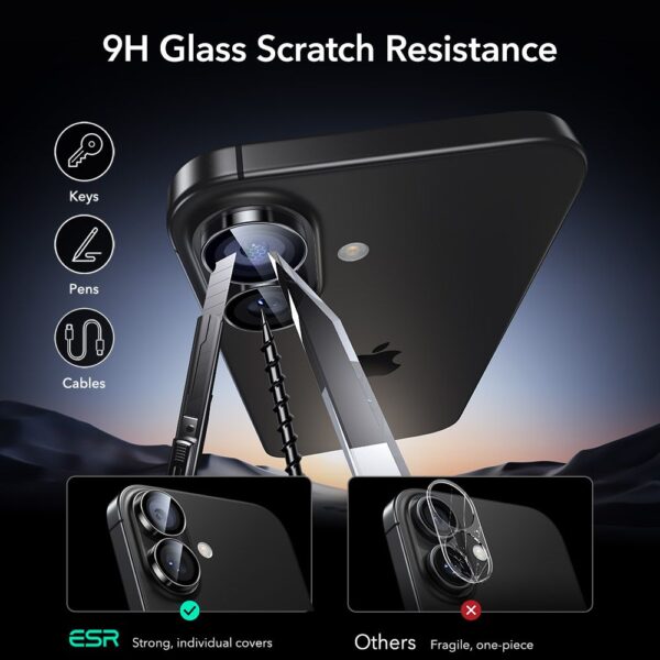 ESR Armorite Camera Cover for iPhone 16 / 16 Plus / 17 - Blackeng