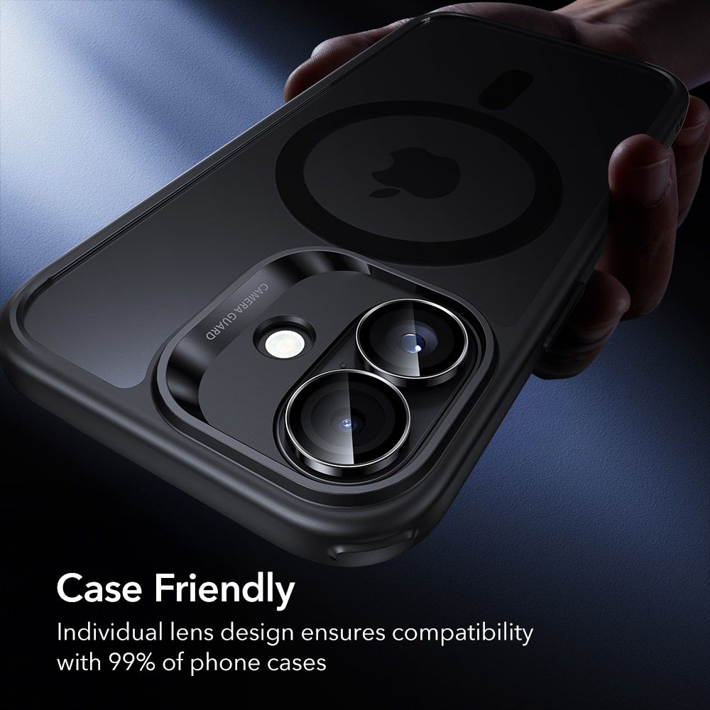 ESR Armorite Camera Cover for iPhone 16 / 16 Plus / 17 - Blackeng