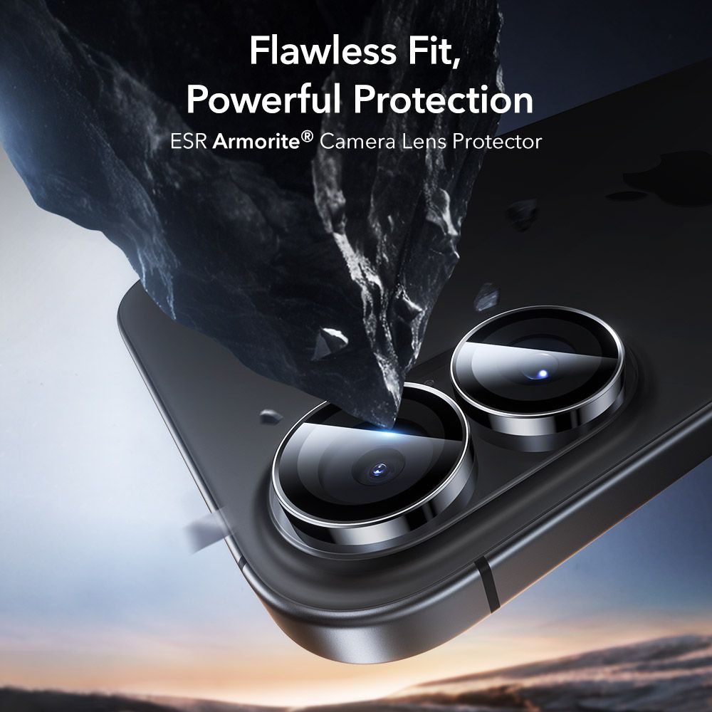 ESR Armorite Camera Cover for iPhone 16 / 16 Plus / 17 - Blackeng