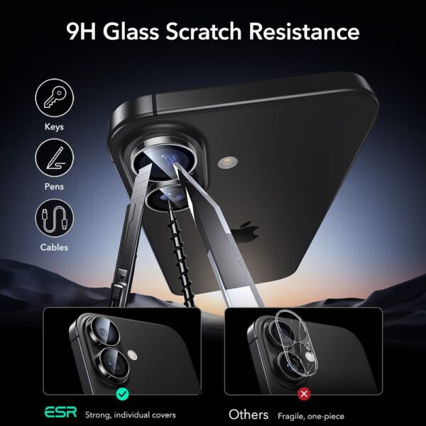 ESR Armorite Camera Cover for iPhone 16 / 16 Plus / 17 - Transparenteng