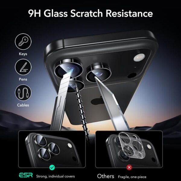 ESR Armorite Camera Protector for iPhone 14 Pro / Pro Max / 15 Pro / Pro Max / 16 Pro / Pro Max / 17 Pro / Pro Max - Blackeng