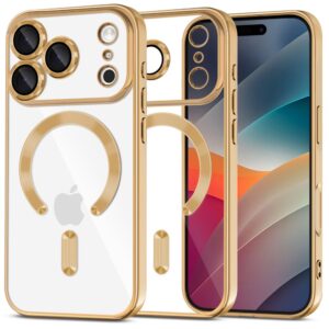 Tech-Protect MagFlex MagSafe Case for iPhone 17 Pro - Transparent Goldeng
