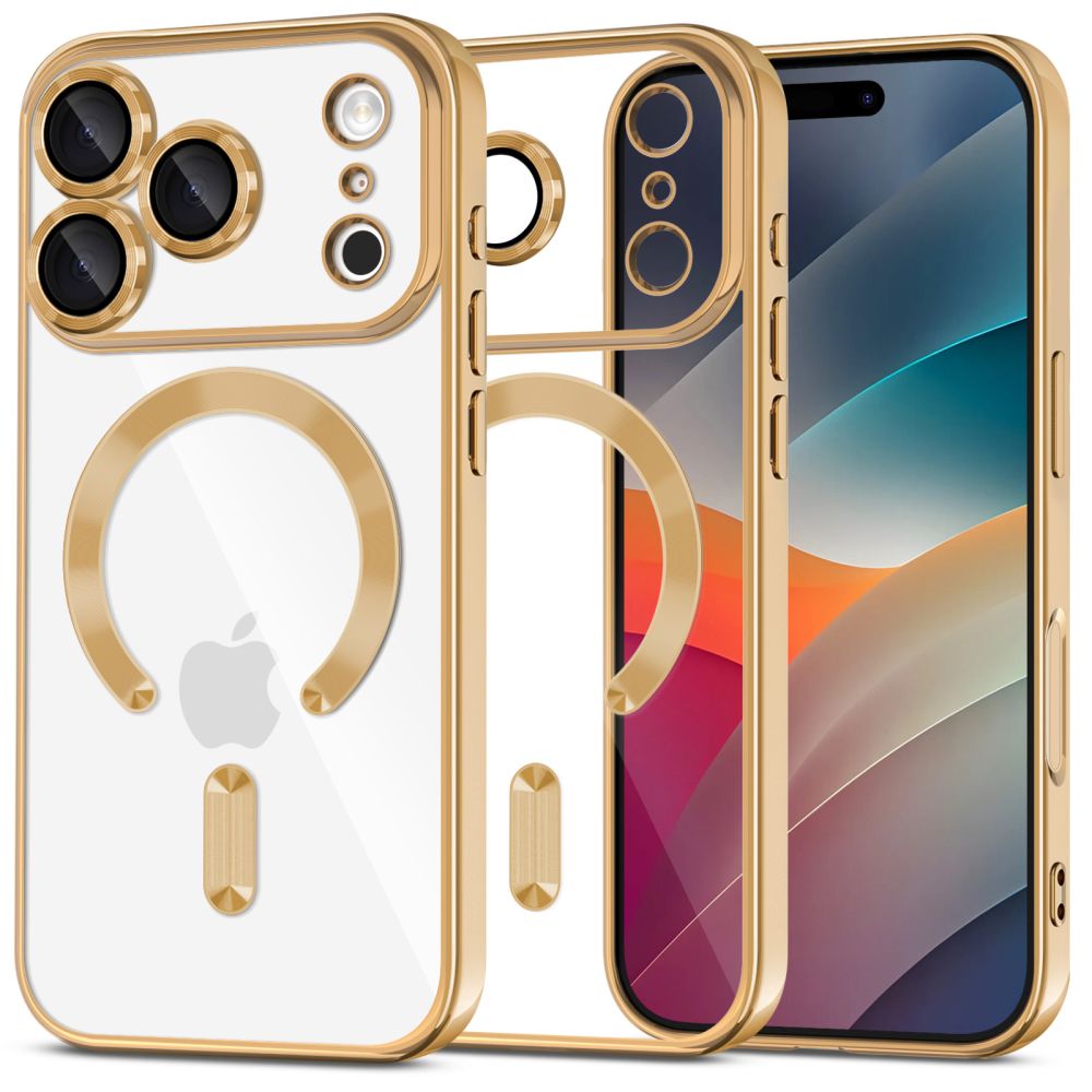 Tech-Protect MagFlex MagSafe Case for iPhone 17 Pro Max - Transparent Goldeng