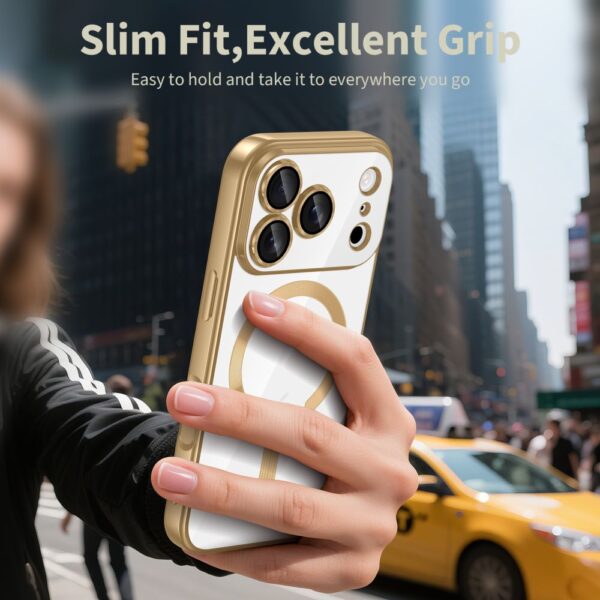 Tech-Protect MagFlex MagSafe Case for iPhone 17 Pro Max - Transparent Goldeng