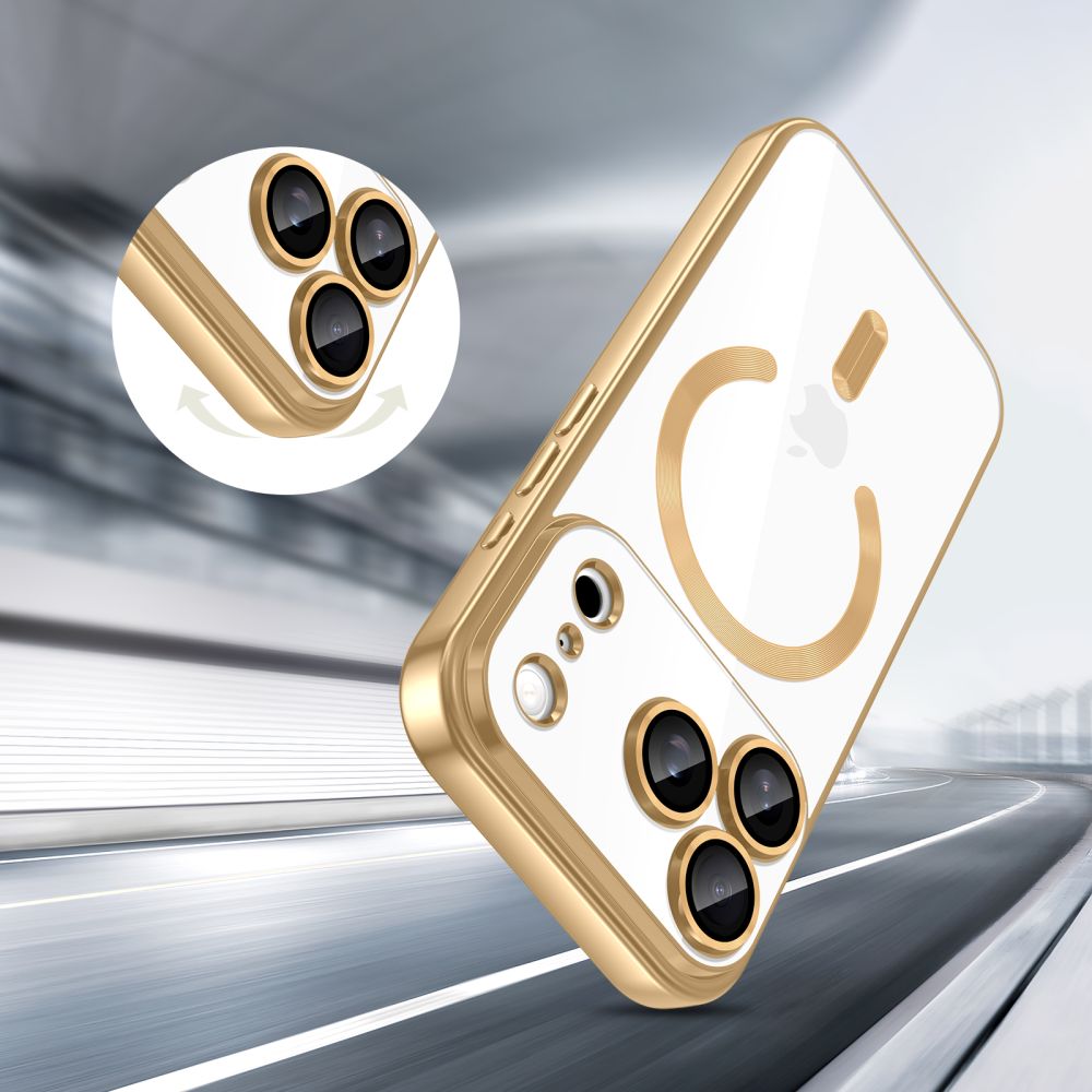 Tech-Protect MagFlex MagSafe Case for iPhone 17 Pro Max - Transparent Goldeng