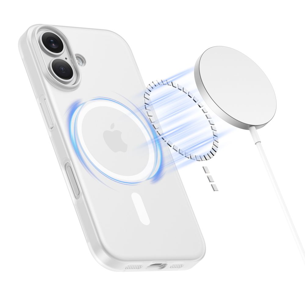 Tech-Protect MagSlim MagSafe case for iPhone 17 - matte whiteeng