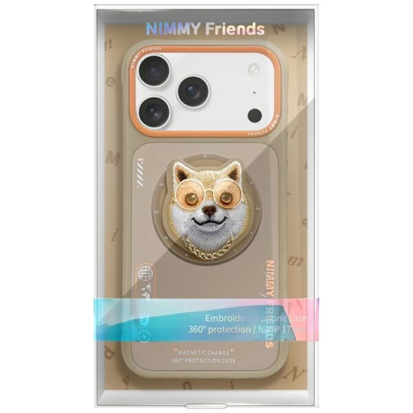 Nimmy Glasses Cool Dog MagSafe Case for iPhone 17 Pro - Beigeeng