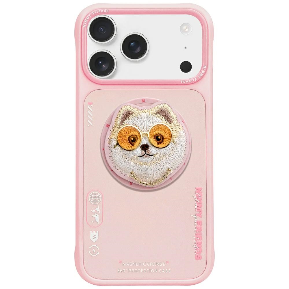 Nimmy Glasses Cool Dog MagSafe Case for iPhone 17 Pro Max - Pinkeng