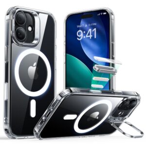 ESR Classic Hybrid Kickstand MagSafe Case for iPhone 17 - Cleareng