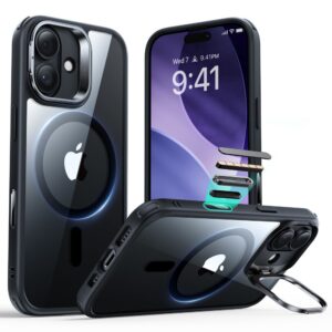 ESR Classic Hybrid Kickstand MagSafe Case for iPhone 17 - Clear Blackeng