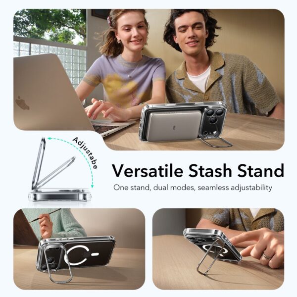 ESR Classic Hybrid Kickstand MagSafe Case for iPhone 17 Pro - Cleareng