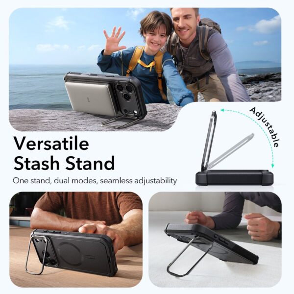 ESR Cyber ​​Kickstand MagSafe Case for iPhone 17 Pro - Blackeng