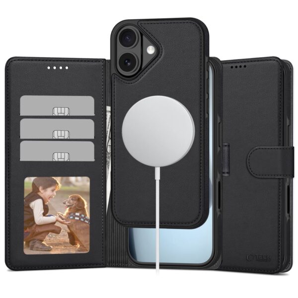 Tech-Protect Wallet MagSafe Case for iPhone 17 - Matte Blackeng