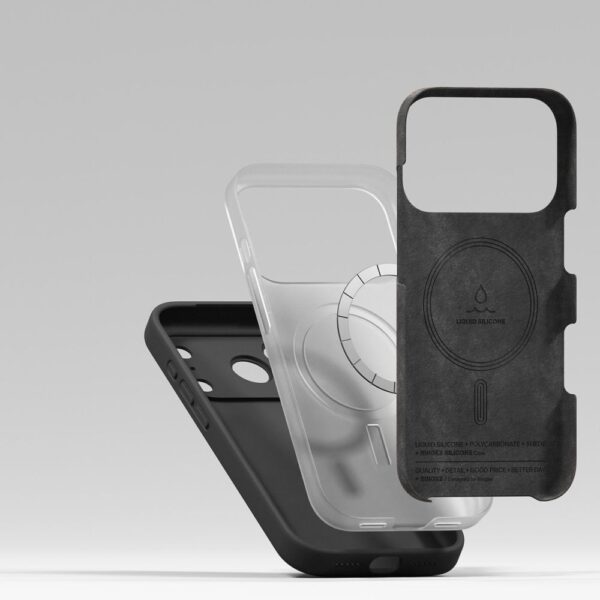 Ringke Silicone Magnetic MagSafe Case for iPhone 17 Pro Max - Blackeng