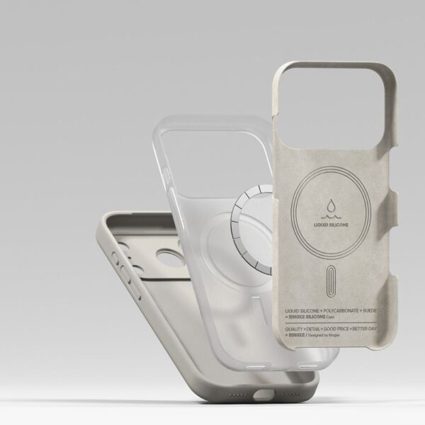 Ringke Silicone Magnetic MagSafe Case for iPhone 17 Pro Max - Beigeeng