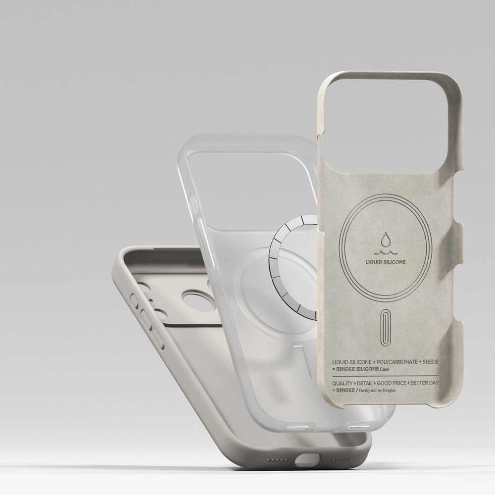 Ringke Silicone Magnetic MagSafe Case for iPhone 17 Pro Max - Beigeeng