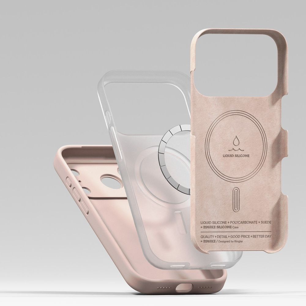 Ringke Silicone Magnetic MagSafe Case for iPhone 17 Pro Max - Pinkeng