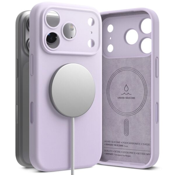 Ringke Silicone Magnetic MagSafe Case for iPhone 17 Pro Max - Purpleeng
