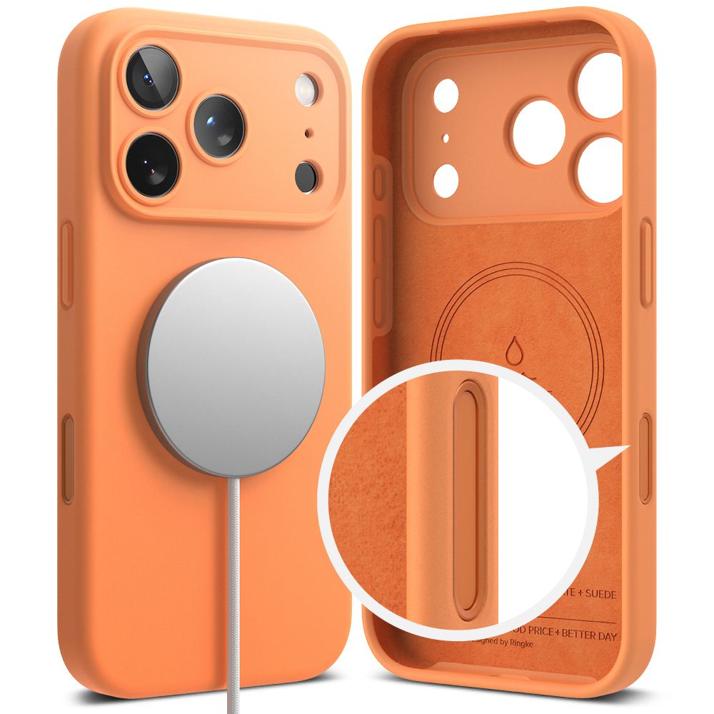 Ringke Silicone Magnetic MagSafe Case for iPhone 17 Pro Max - Orangeeng