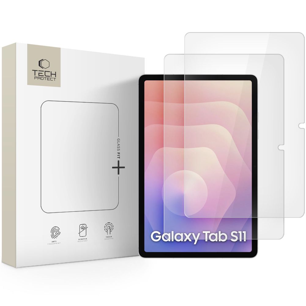 Tech-Protect Glass Fit+ 2-pack tempered glass for Samsung Galaxy Tab S11 11.0 - transparenteng