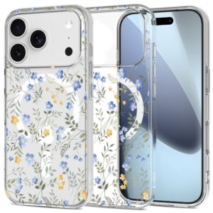 Tech-Protect FlexAir MagSafe Case for iPhone 17 Pro Max - Daisies with Leaveseng