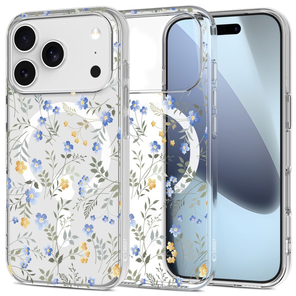 Tech-Protect FlexAir MagSafe Case for iPhone 17 Pro Max - Daisies with Leaveseng