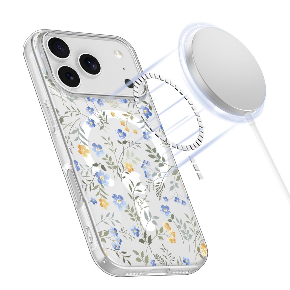 Tech-Protect FlexAir MagSafe Case for iPhone 17 Pro Max - Daisies with Leaveseng