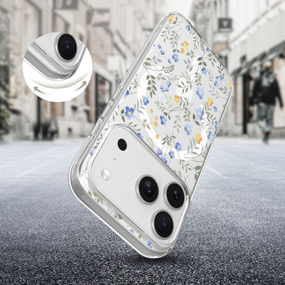 Tech-Protect FlexAir MagSafe Case for iPhone 17 Pro Max - Daisies with Leaveseng