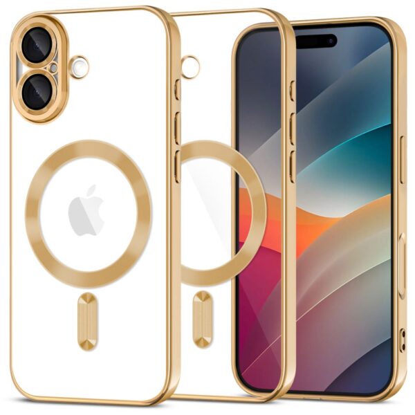 Tech-Protect MagFlex MagSafe Case for iPhone 17 - Transparent Goldeng