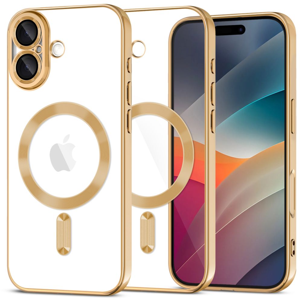 Tech-Protect MagFlex MagSafe Case for iPhone 17 - Transparent Goldeng
