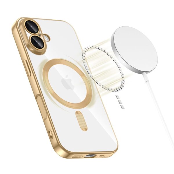 Tech-Protect MagFlex MagSafe Case for iPhone 17 - Transparent Goldeng
