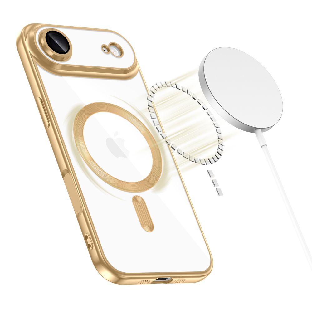 Tech-Protect MagFlex MagSafe Case for iPhone 17 Air - Transparent Goldeng