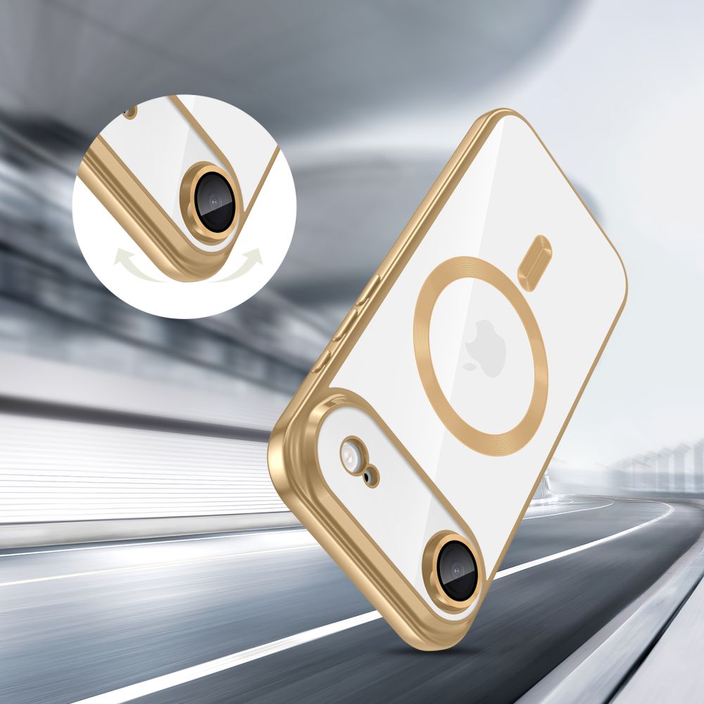 Tech-Protect MagFlex MagSafe Case for iPhone 17 Air - Transparent Goldeng