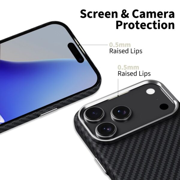Tech-Protect Ion Carbon MagSafe Case for iPhone 17 Pro Max - Gray/Blackeng