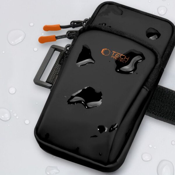 Tech-Protect M7 Universal Sport Armband Case - Black and Orangeeng