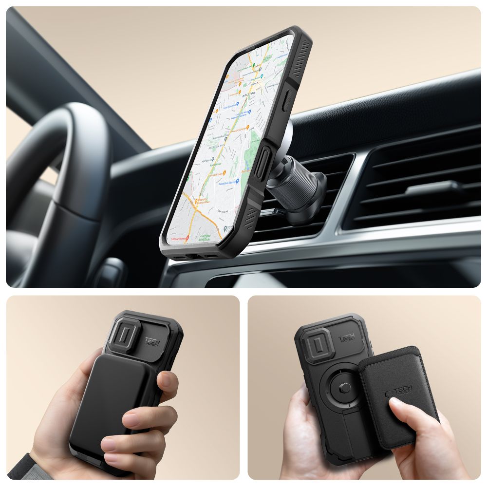 Tech-Protect Kevlar MagSafe case for iPhone 17 - blackeng