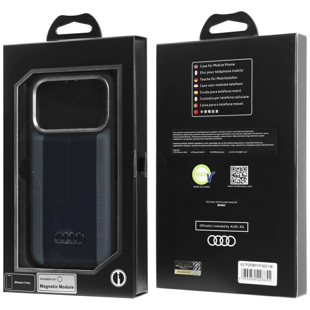 Audi A6 Synthetic Leather MagSafe Case for iPhone 17 Pro - Blackeng