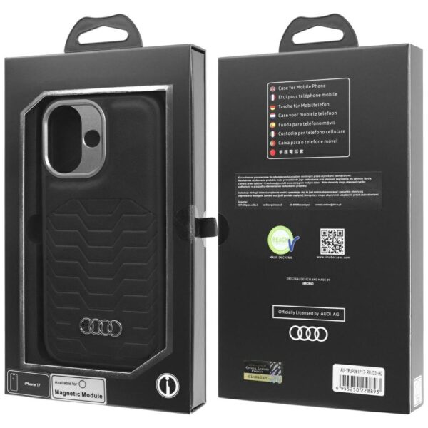 Audi GT Synthetic Leather MagSafe case for iPhone 17 - blackeng