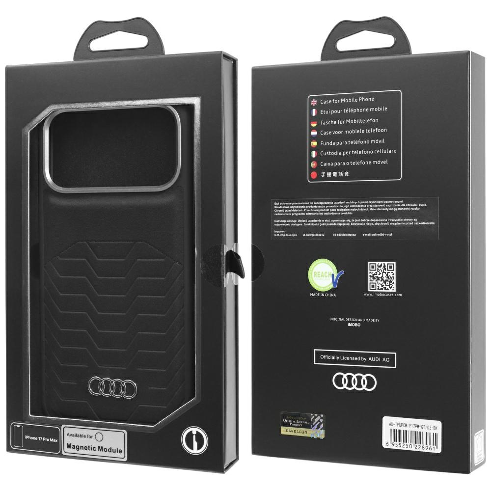 Audi GT Synthetic Leather MagSafe Case for iPhone 17 Pro Max - Blackeng