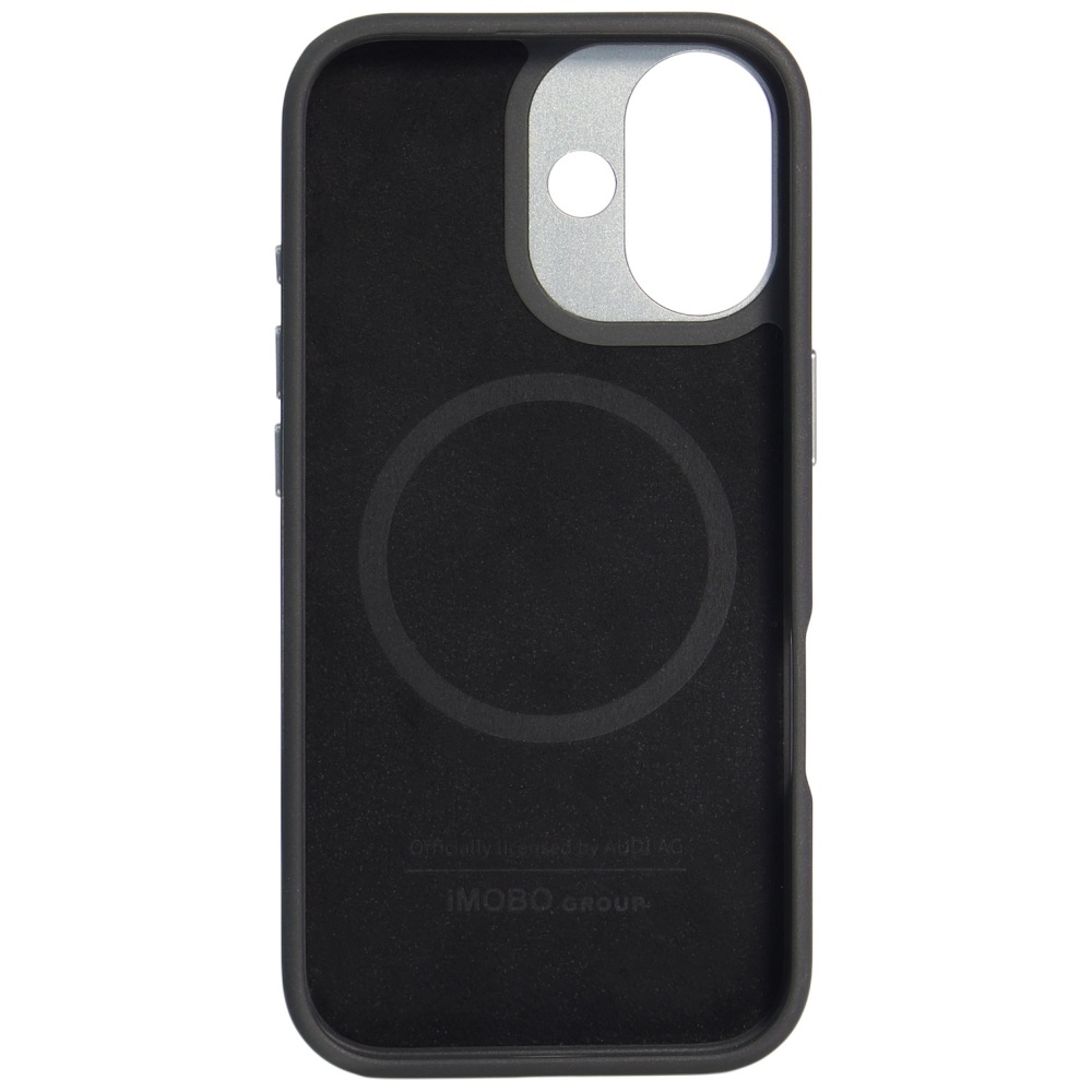 Audi R8 Genuine Leather MagSafe Case for iPhone 17 - Black and Redeng