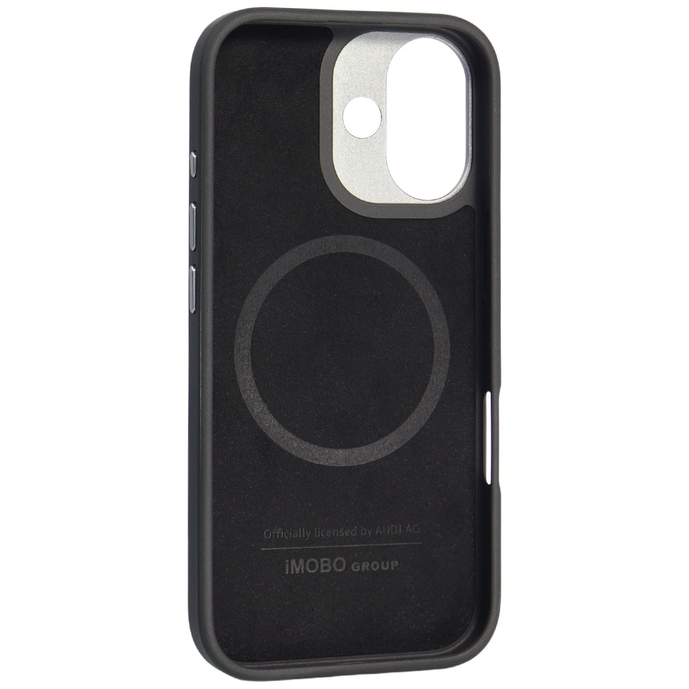 Audi RSQ Carbon Fiber Sport Red Circle MagSafe Case for iPhone 17 - Blackeng