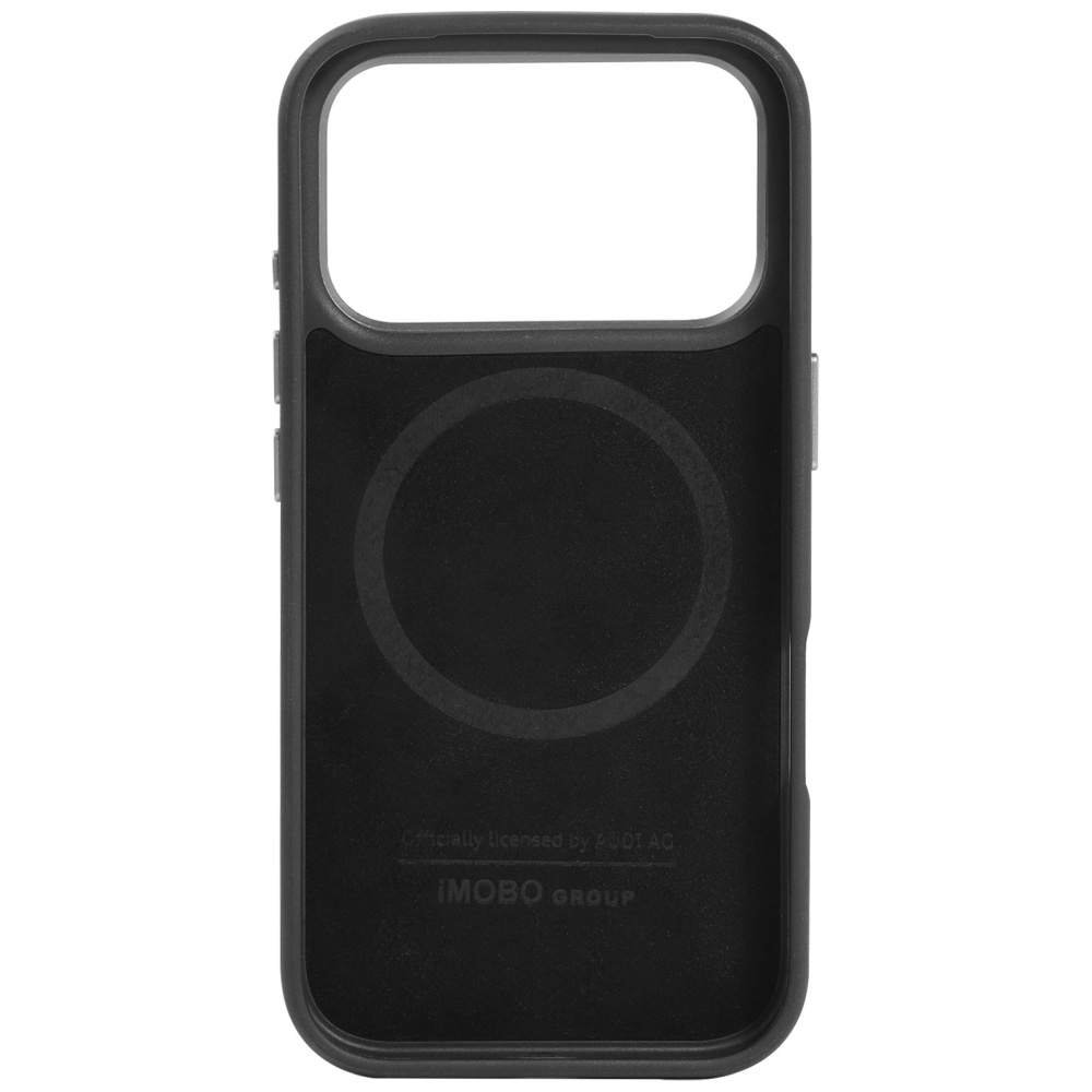 Audi RSQ Carbon Fiber Sport Red Circle MagSafe Case for iPhone 17 Pro - Blackeng