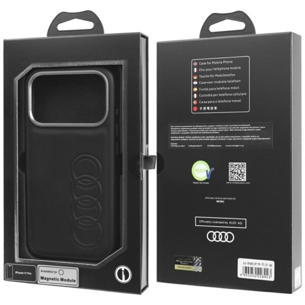 Audi TT Synthetic Leather MagSafe case for iPhone 17 Pro - blackeng