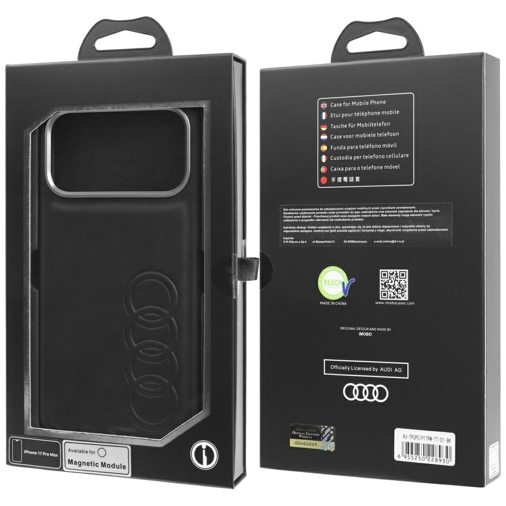 Audi TT Synthetic Leather MagSafe Case for iPhone 17 Pro Max - Blackeng