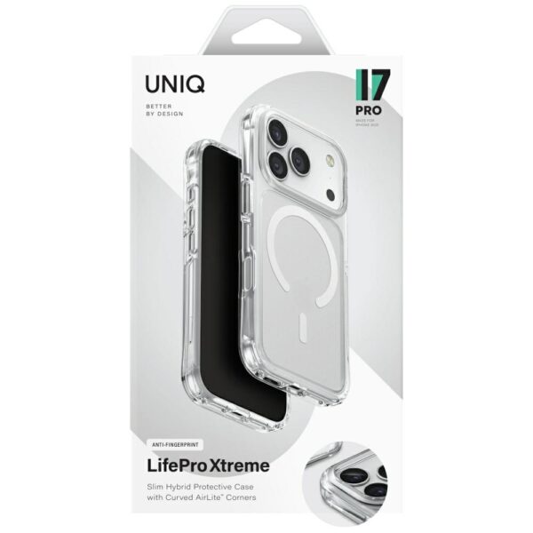 Uniq LifePro Xtreme Magclick Charging Case for iPhone 17 Pro - Clear-Glittereng