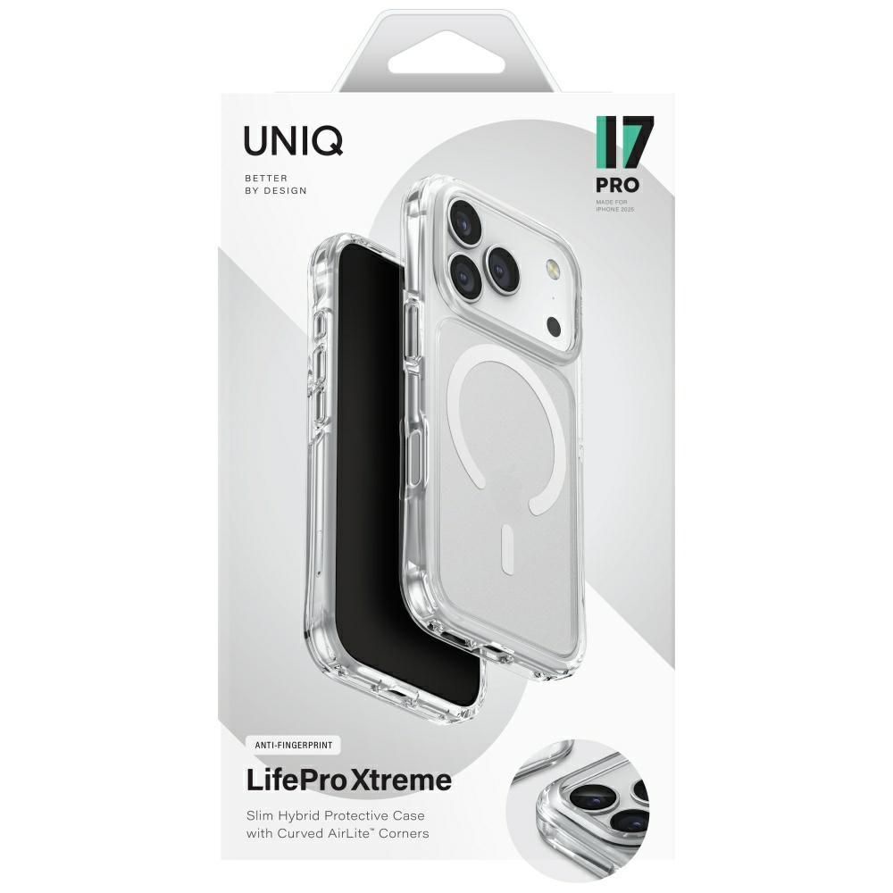 Uniq LifePro Xtreme Magclick Charging Case for iPhone 17 Pro - Clear-Glittereng
