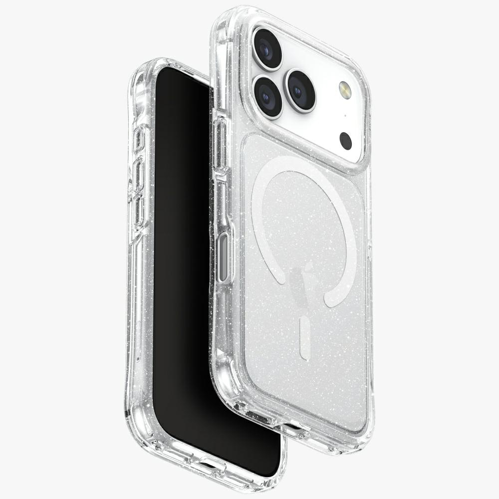 Uniq LifePro Xtreme Magclick Charging Case for iPhone 17 Pro - Clear-Glittereng