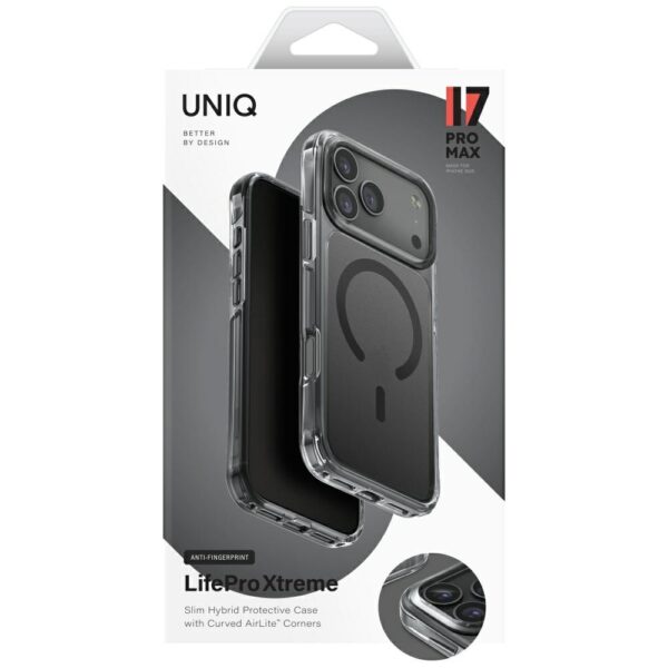 Uniq LifePro Xtreme Magclick Charging case for iPhone 17 Pro Max - blackeng