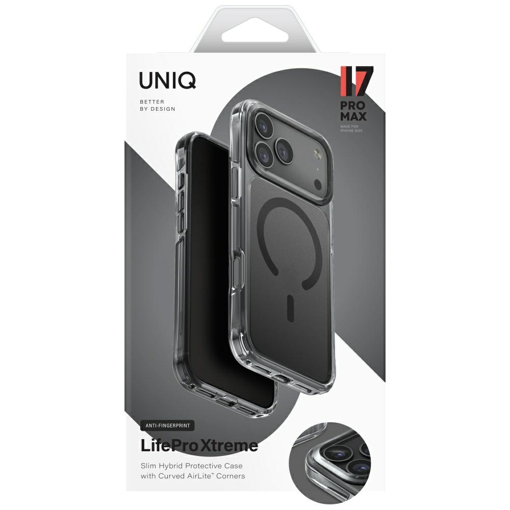 Uniq LifePro Xtreme Magclick Charging case for iPhone 17 Pro Max - blackeng