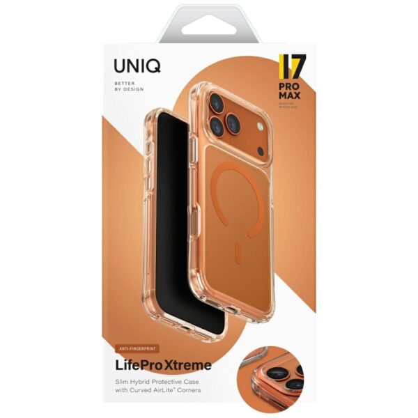 Uniq LifePro Xtreme Magclick Charging Case for iPhone 17 Pro Max - Orangeeng